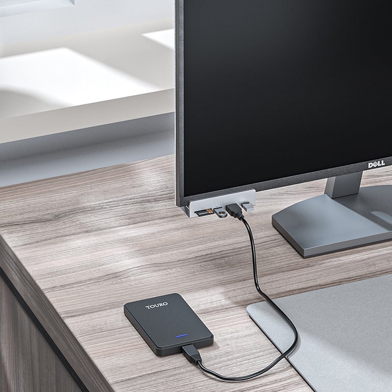 Aluminum Type C 4 Port USB 3.0 HUB with Phone Holder, SD TF Card Reader, DC Power Adapter - High-Speed Data Transfer, Multiple Connectivity Options, Stable Power Supply - Multi-Functional Design for Efficient Work and Convenient Device Management