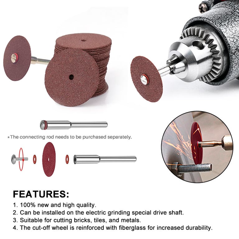 XCAN 150pcs Resin Cut off Wheel Disc Set - Durable 25mm Precision Cutting Blades for Metal, Wood, Plastic - Compatible with Dremel Rotary Tools - Efficient Grinding Wheel Design - Long-Lasting Performance for DIY, Craftsmen, Professionals - 150 Pieces for Multiple Projects