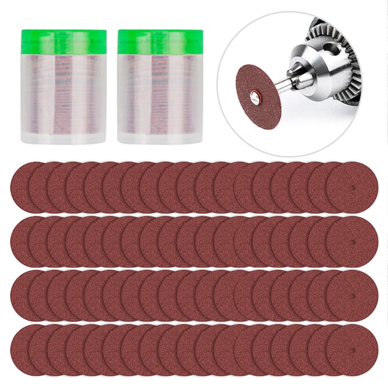 XCAN 150pcs Resin Cut off Wheel Disc Set - Durable 25mm Precision Cutting Blades for Metal, Wood, Plastic - Compatible with Dremel Rotary Tools - Efficient Grinding Wheel Design - Long-Lasting Performance for DIY, Craftsmen, Professionals - 150 Pieces for Multiple Projects