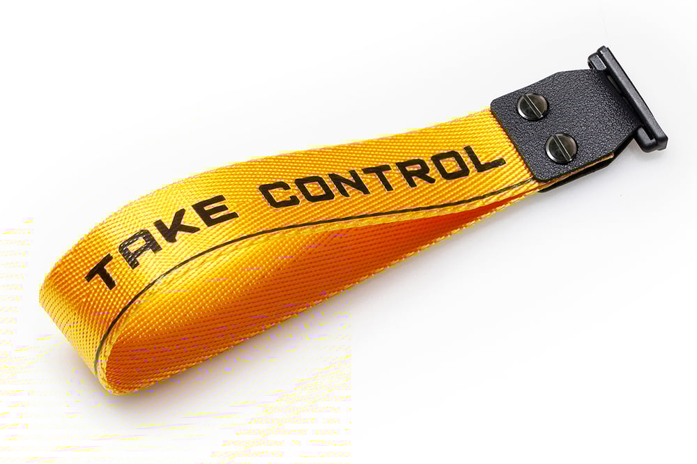 Latenpow Take Control Nylon Strap for Mechanical Keyboards - Enhanced Gaming Experience with Durable PU Material, Stylish Design, and Improved Ergonomics - Adjustable Strap for Comfort and Stability - Easy Installation with Screws and 3M Tape - Black/White Options Available