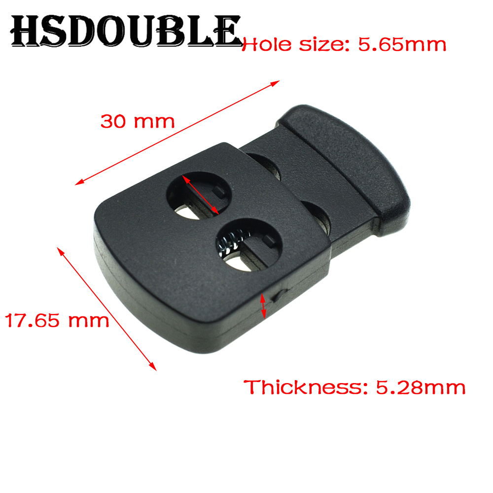 Pack of 10 Durable Black Plastic Cord Lock Toggle Clips for Bags, Garments, and More - Secure Closure, Easy to Use, Multipurpose Application, Compact and Lightweight - Adjustable Cord Stoppers for Backpacks, Jackets, Hoodies, Tents - Long-Lasting and Convenient Cord Management Solution