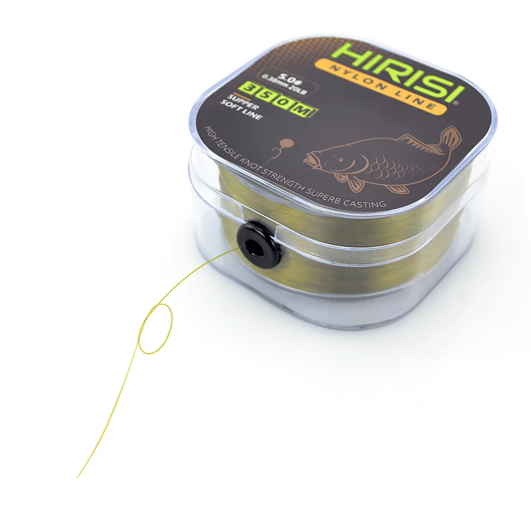 Hirisi 350m Fishing Line - High-Quality Monofilament Nylon Line from Japan for Superior Strength and Durability - Smooth Casting and Low Memory Design for Hassle-Free Fishing - Bright Color for High Visibility in Low Light Conditions - Multiple Sizes Available for Versatile Fishing Needs