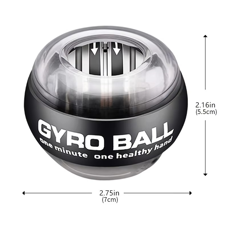 LED Powerball Wrist Trainer Ball - Self-Starting Gyroscopic Resistance Tool for Wrist and Forearm Strength, LED Lights for Fun Workout Experience, Portable and Versatile Muscle Strengthening Device for Athletes, Musicians, and Office Workers