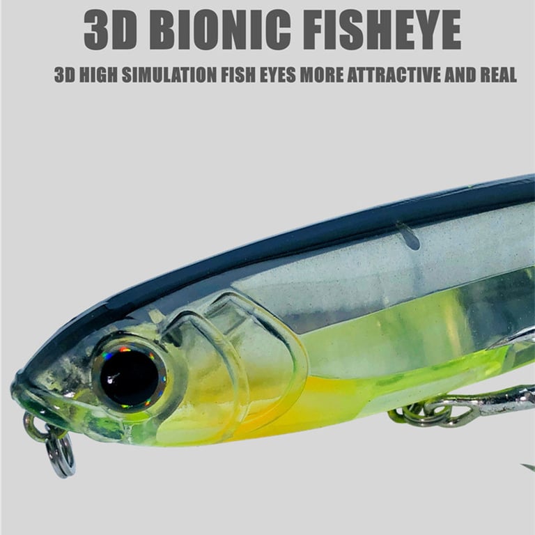 GREENSPIDER 102mm 17.5g Topwater Pencil Surface Fishing Lure for Saltwater Bass Fishing - Durable Hard Plastic Construction, Realistic 'Walk the Dog' Action, Versatile Bait for Coastal Shorelines and Offshore Reefs - Lifelike Design for Enhanced Bass Attraction and Aggressive Strikes