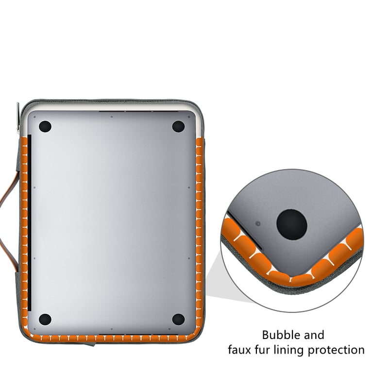 Premium Shockproof Laptop Sleeve for MacBook Air 13.6, MacBook Pro 14, MacBook 16.2 - Multi-Pocket Design, Convenient Handle, Shockproof Protection - Ideal for Daily Commutes and Travel - Charger, Cable, Pen Storage - Padded Interior, Reinforced Corners - Perfect Fit and Reliable Protection