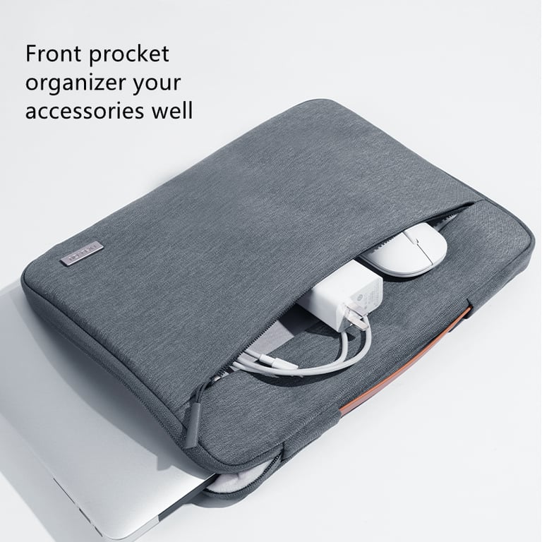 Premium Shockproof Laptop Sleeve for MacBook Air 13.6, MacBook Pro 14, MacBook 16.2 - Multi-Pocket Design, Convenient Handle, Shockproof Protection - Ideal for Daily Commutes and Travel - Charger, Cable, Pen Storage - Padded Interior, Reinforced Corners - Perfect Fit and Reliable Protection