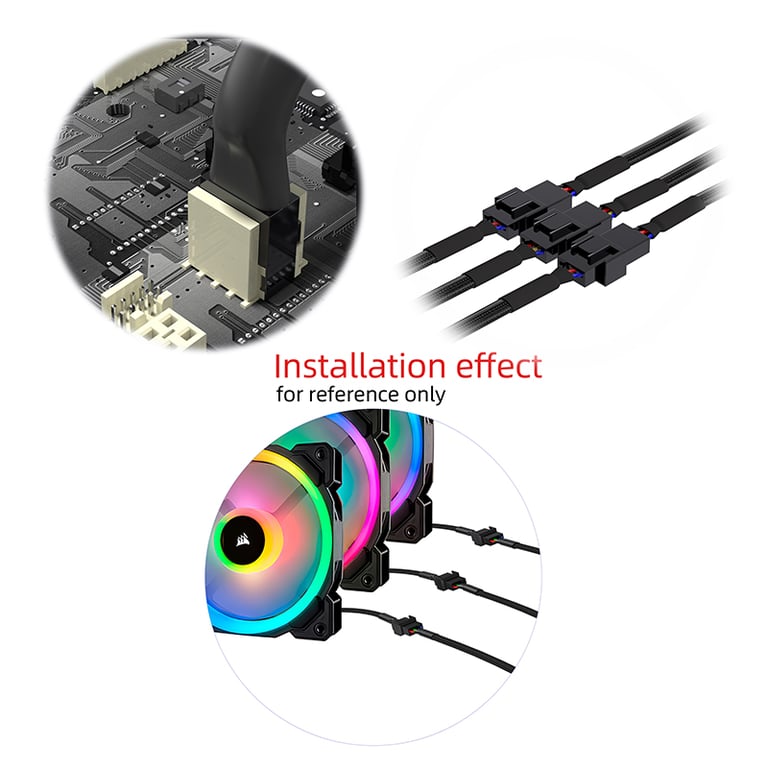 Cylarix Premium 4Pin PWM Fan Splitter Cable - 1 to 4 Ways Fan Power Extension Adapter for PC Enthusiasts - Black Braided Sleeved Cable for Efficient Power Distribution and Enhanced Cable Management - Compatible with Most Standard 4-Pin PWM Fans - 27cm/10.5 inches Length for Easy Installation