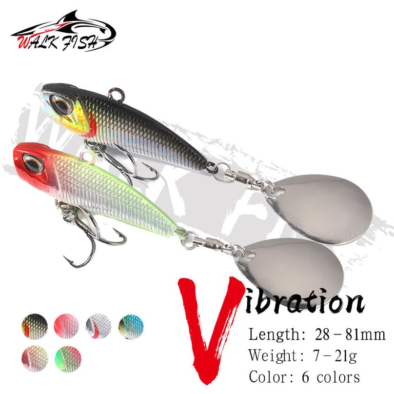 WALK FISH Spinner Bait - Premium Metal Fishing Lure with Rotating Tail Design, Versatile Weight Options, Japan Wobbler Realistic Design, Effective Trolling Bait for Pesca Enthusiasts