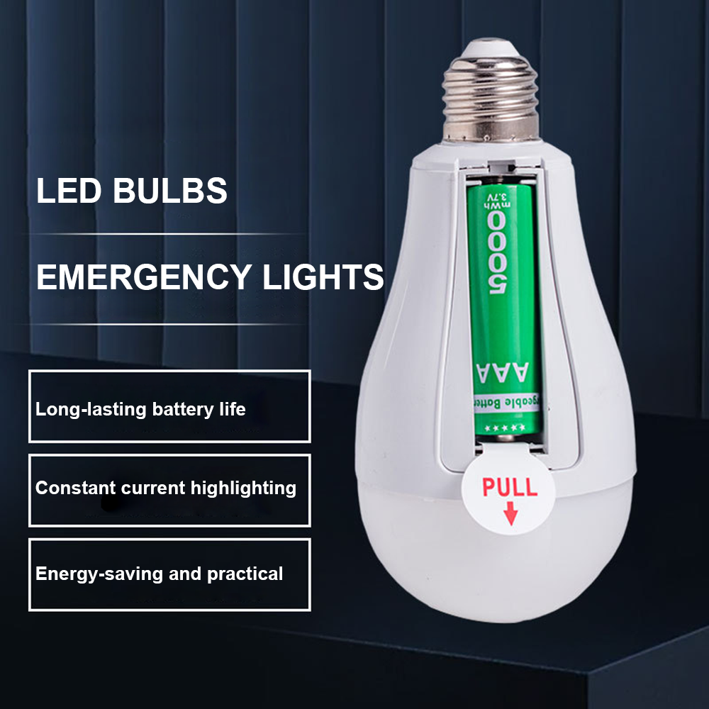 Smart Charging LED Bulb Light with Power Failure Emergency Mode, Flicker-Free Illumination, Detachable Emergency Bulb, and Long-Lasting 18650 Battery - Portable and Reliable Lighting Solution for Home, Outdoor, and Emergency Use