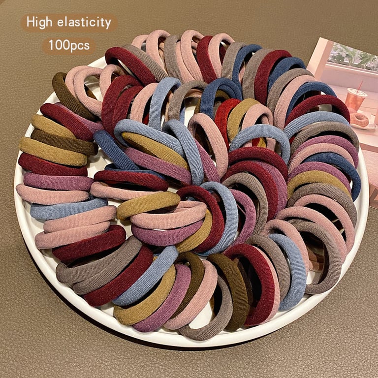 Korean Style Hair Accessories Set - 100 Pieces of High-Quality, Durable, and Versatile Bands for Comfortable and Stylish Wear, Ideal for Daily Use, Featuring Elasticity for Easy Adjustment, Gentle on Hair and Scalp, Perfect for Casual and Formal Looks, Elevate Your Outfit with Trendy Designs