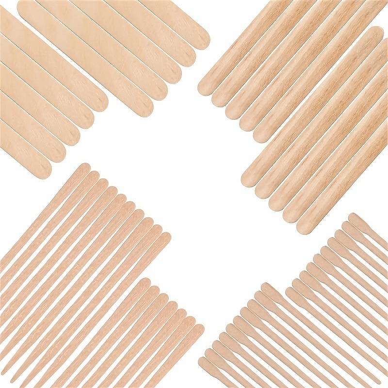 Disposable Wooden Hair Removal Sticks - 500 Pack of High-Quality Wax Spatulas for Precise and Hygienic Hair Removal - Ideal for Professionals and At-Home Use - Multi-Purpose Beauty Tool for Facial Hair, Eyebrows, and Small Areas - Lightweight and Easy to Maneuver