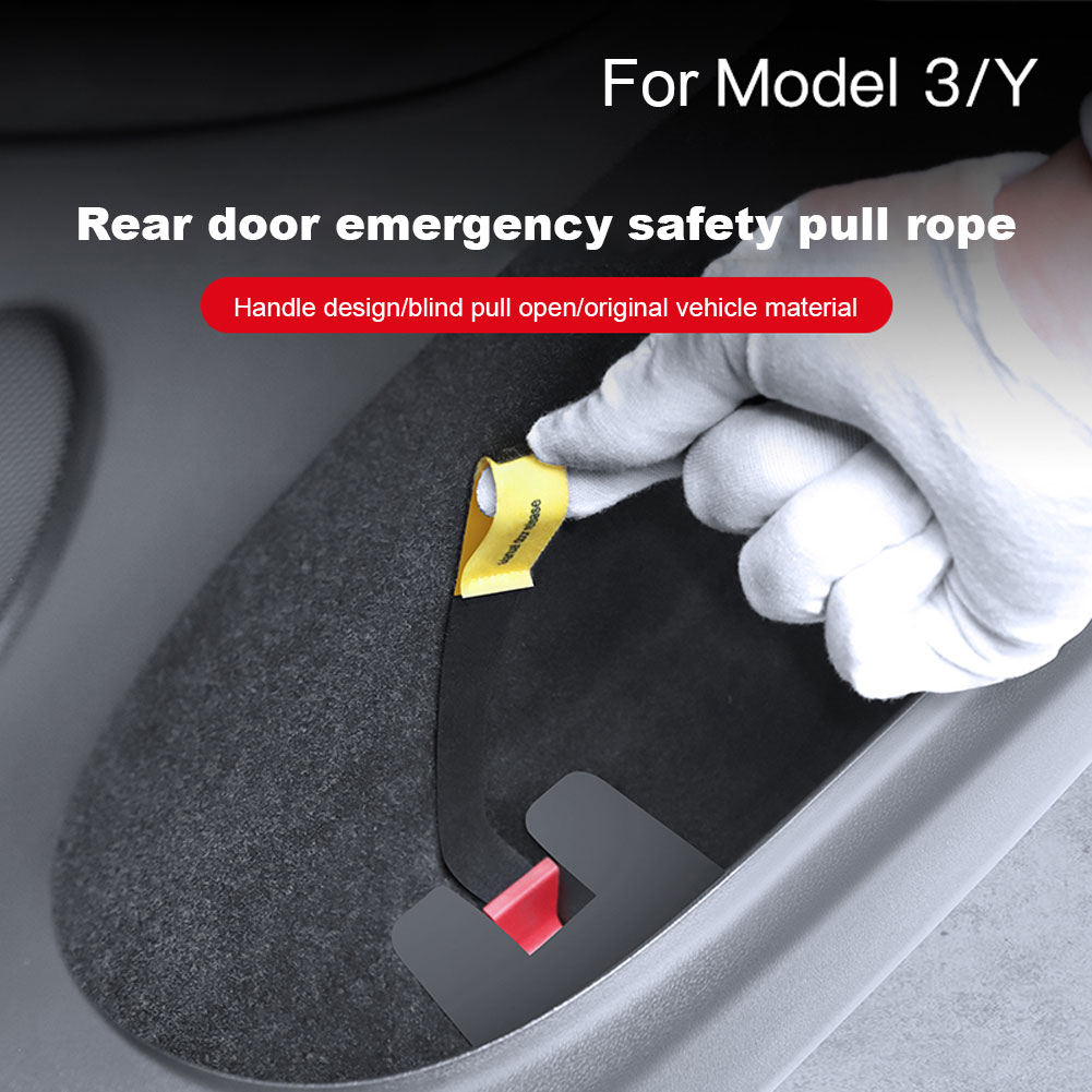 Tesla Model Y Rear Door Mechanical Switch Extended Car Door Emergency Handle - Convenient Emergency Access, Durable Construction, Easy Installation, Enhanced Safety Features