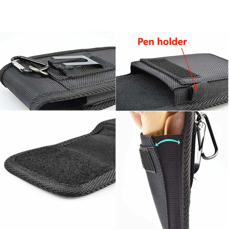 Adjustable Nylon Phone Holder Pouch for Samsung S24 Ultra 15 Pro Max with Secure Belt Clip - Multiple Sizes Available from M to XXXL - Durable Material, Easy Access, Hands-Free Convenience