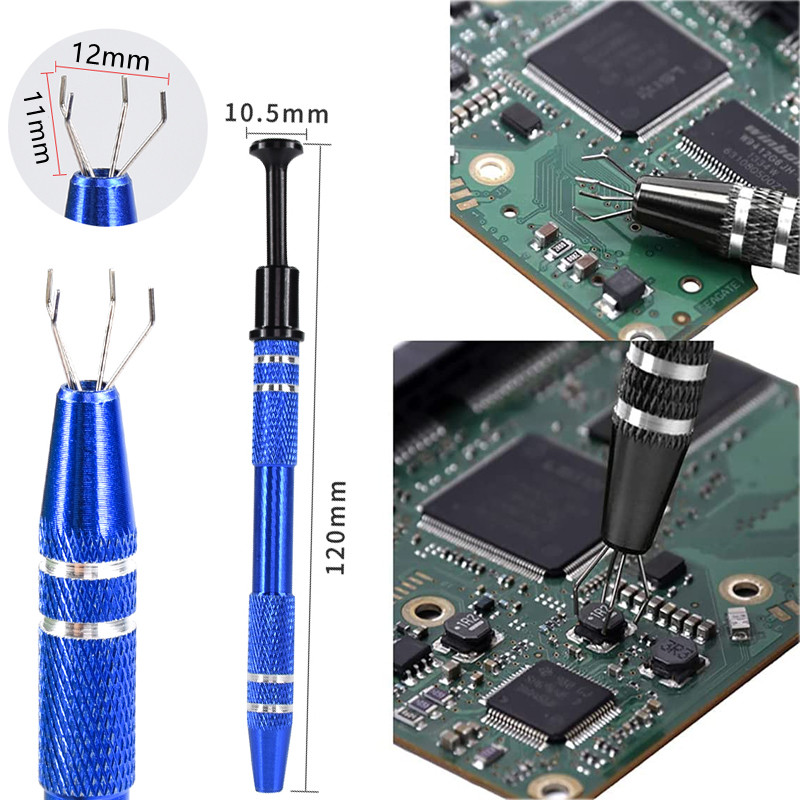 High-Quality Precision 4-Claw IC Chip Extractor Remover Tool for Electronics Repair - Durable Construction, Easy to Use, Versatile Application, Compact and Portable