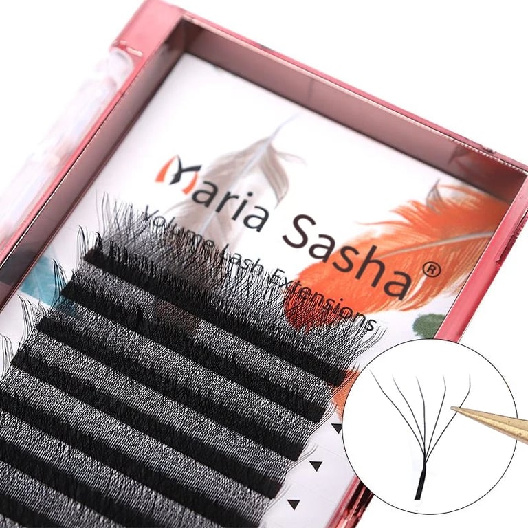 MARIA 5D W Lashes Easy Fan Eyelash Extensions - Premium Quality Synthetic Fibers, Wholesale Pricing, Natural Soft Style, Easy Fan Technology, Private Labeling Option for Salons and Beauty Professionals