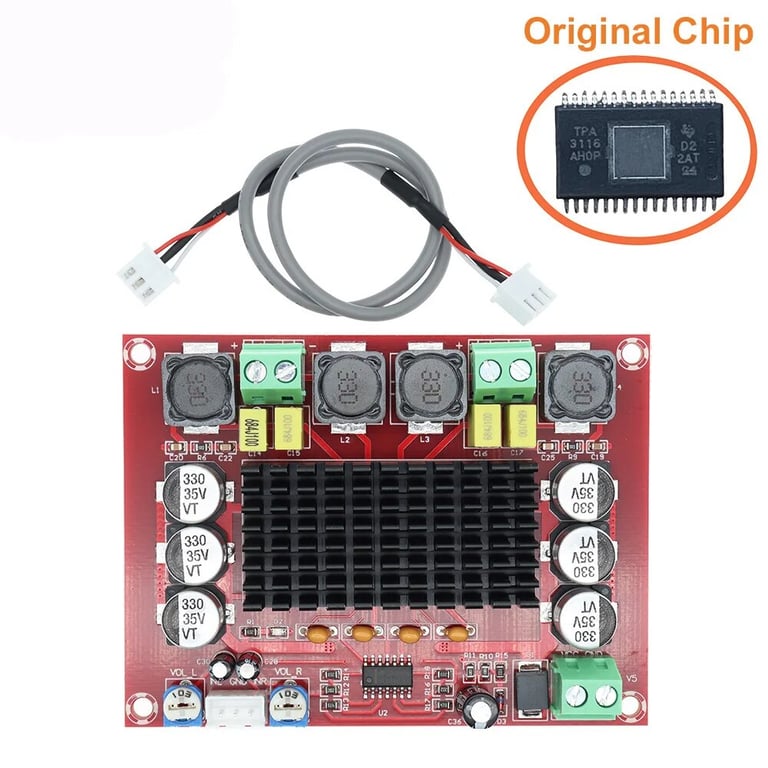 TPA3116 D2 XH-M543 Dual-Channel 120W*2 Digital Audio Amplifier Board with Versatile Power Options and Compact Design for Home and Car Audio Systems