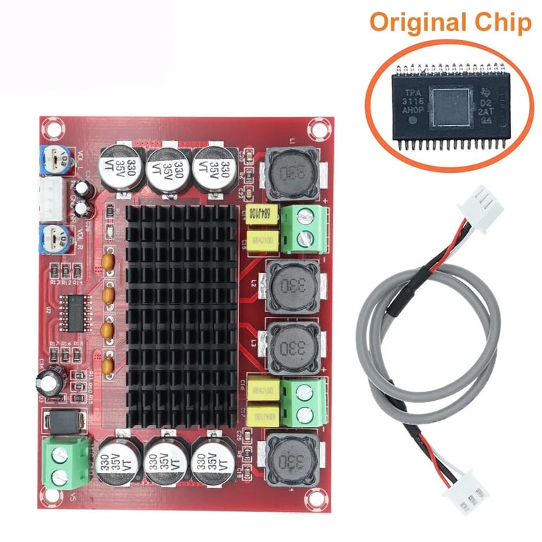 TPA3116 D2 XH-M543 Dual-Channel 120W*2 Digital Audio Amplifier Board with Versatile Power Options and Compact Design for Home and Car Audio Systems