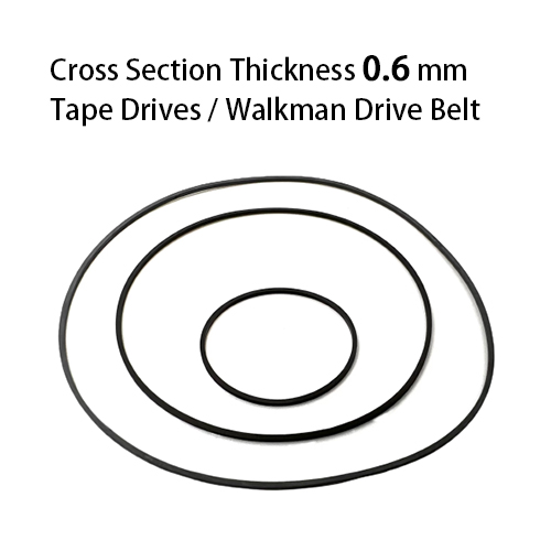 High-Quality 0.6mm Cassette Tape Drive Walkman Counter Rubber Transmission Belt - Durable, Flexible, and Easy to Install for Smooth Transmission and Precise Measurements in Various Models