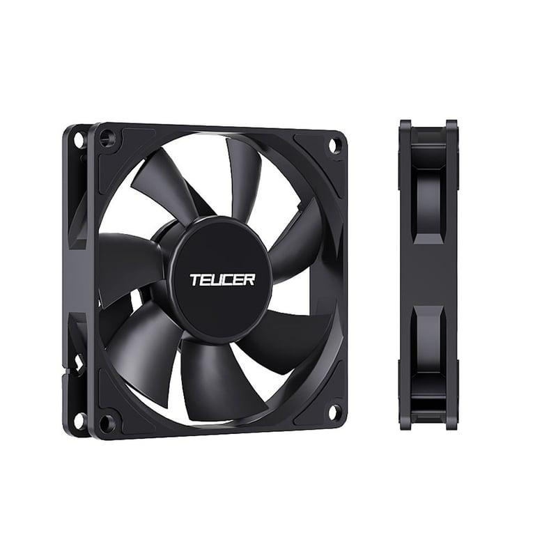 Teucer UT-8015 8CM Chassis Fan - Ultra-Slim Design, High-Quality Construction, Customizable Cooling, Efficient Ventilation, Easy Installation - Hydraulic Bearing, 4-Pin PWM Connector, Quiet Operation - Compact PC Case Cooling Ventilator for Optimal Performance and Lifespan Extension
