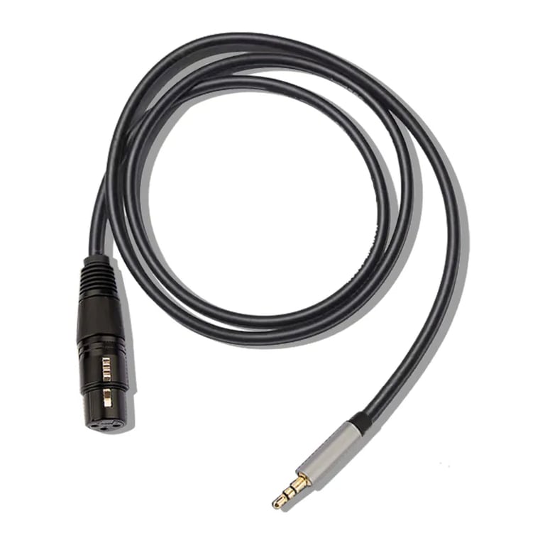 Premium XLR to 3.5mm Audio Cable for Microphones and Devices - Durable Construction, Wide Compatibility, Balanced Analog Audio, Flexible and Tangle-Free, Convenient Length - Ideal for Recording, Podcasts, and Music Production