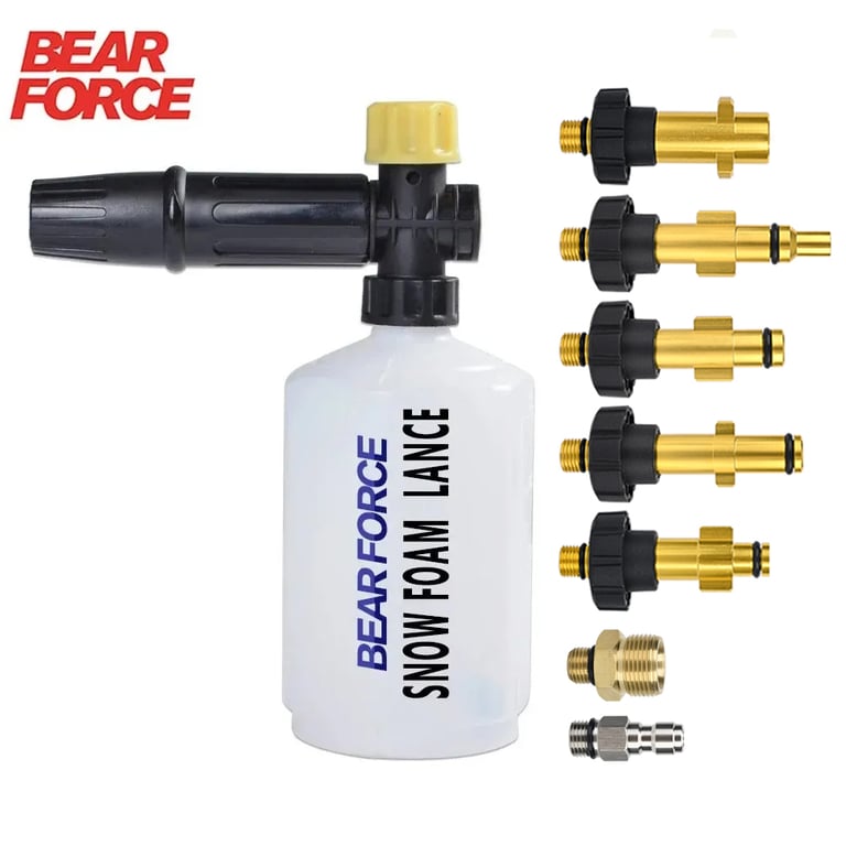 High-Quality Adjustable Foam Wash Snow Foam Lance for Daewoo, Hammer, Karcher, Huter, Makita High-Pressure Washers - Easy to Use Foam Cannon for Effective Cleaning - Wide Compatibility Foam Generator for Spotless Finish with Minimal Effort