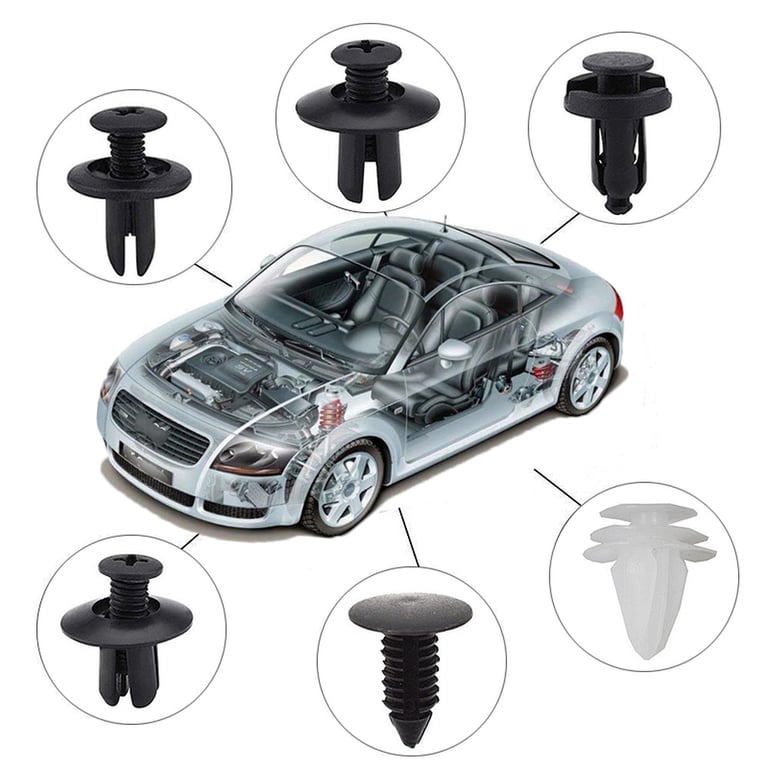 Premium Auto Fastener Clip Kit - Durable Mixed Car Body Push Retainer Pin Rivet Bumper Door Trim Panel Fastener Set - Comprehensive Solution for Various Car Models - Convenient Box Packaging - Easy Installation and Removal - Versatile Tool for Automotive Repairs and DIY Projects
