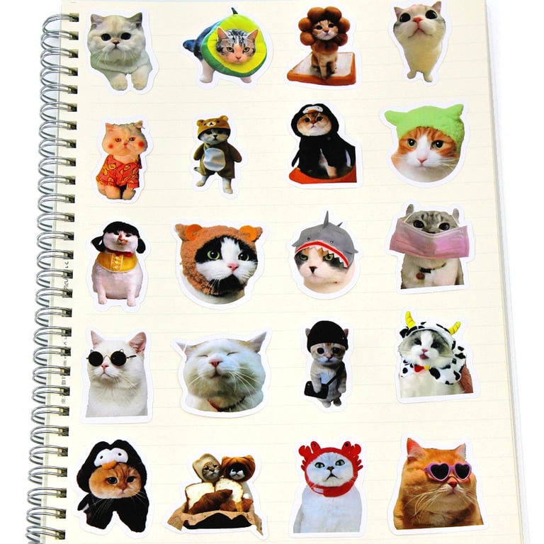 Cute Cartoon Cat Stickers for Laptops, Phones, Bicycles, and More - Waterproof PVC Decals with Adorable Designs for Kids and Adults - Easy to Apply and Remove - Create Personalized Graffiti Art - Durable and Long-Lasting Decorations for Indoor and Outdoor Use