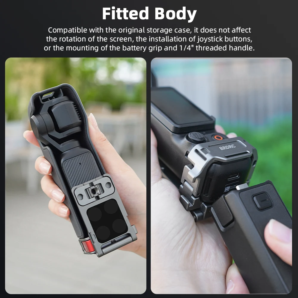 BRDRC Magnetic Adapter Frame with Expansion Bracket and Desktop Mount Base for DJI Osmo Pocket 3 Camera - Vlgo Video Shooting Accessories Kit for Enhanced Video Production - Easy to Use Magnetic Design for Quick Attachment and Detachment of Accessories