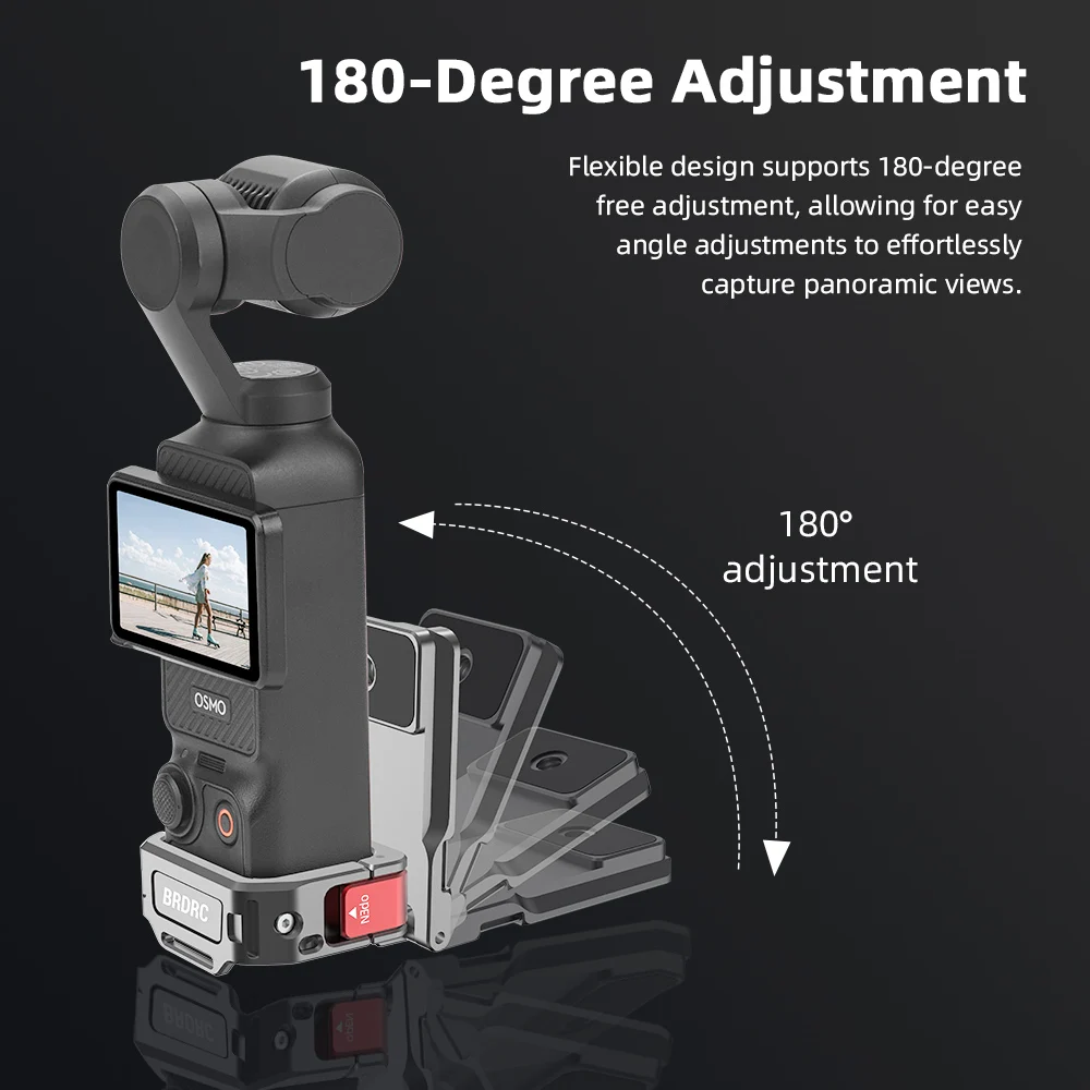 BRDRC Magnetic Adapter Frame with Expansion Bracket and Desktop Mount Base for DJI Osmo Pocket 3 Camera - Vlgo Video Shooting Accessories Kit for Enhanced Video Production - Easy to Use Magnetic Design for Quick Attachment and Detachment of Accessories