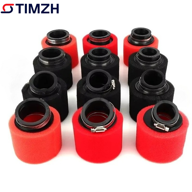 Premium Sponge Foam Air Filter for Moped, Scooter, Dirt Pit Bike, Motorcycle - Black and Red Design - Multiple Sizes 35mm to 60mm - Easy to Clean - Enhanced Airflow - Universal Compatibility - High-Quality Construction - Effective Filtration and Engine Protection