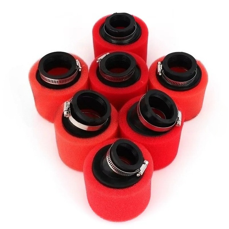 Premium Sponge Foam Air Filter for Moped, Scooter, Dirt Pit Bike, Motorcycle - Black and Red Design - Multiple Sizes 35mm to 60mm - Easy to Clean - Enhanced Airflow - Universal Compatibility - High-Quality Construction - Effective Filtration and Engine Protection