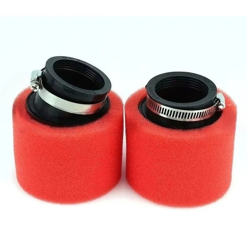 Premium Sponge Foam Air Filter for Moped, Scooter, Dirt Pit Bike, Motorcycle - Black and Red Design - Multiple Sizes 35mm to 60mm - Easy to Clean - Enhanced Airflow - Universal Compatibility - High-Quality Construction - Effective Filtration and Engine Protection