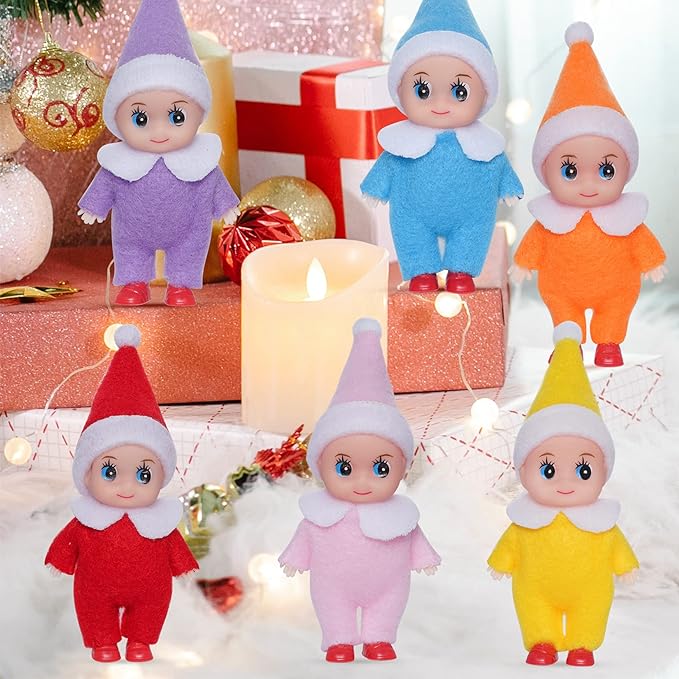 Premium Christmas Baby Elf Dolls: Festive Decorations, Perfect Xmas Gift for Kids and Pregnant Mothers, High-Quality Materials, Adorable Design, Vibrant Colors, Safe for Children, Versatile Decorative Accent for Mantle, Shelf, or Holiday Centerpiece