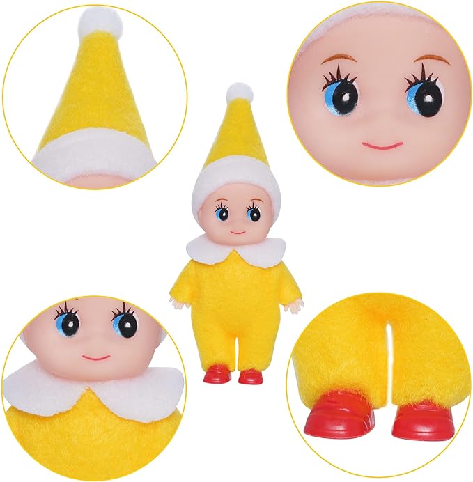 Premium Christmas Baby Elf Dolls: Festive Decorations, Perfect Xmas Gift for Kids and Pregnant Mothers, High-Quality Materials, Adorable Design, Vibrant Colors, Safe for Children, Versatile Decorative Accent for Mantle, Shelf, or Holiday Centerpiece