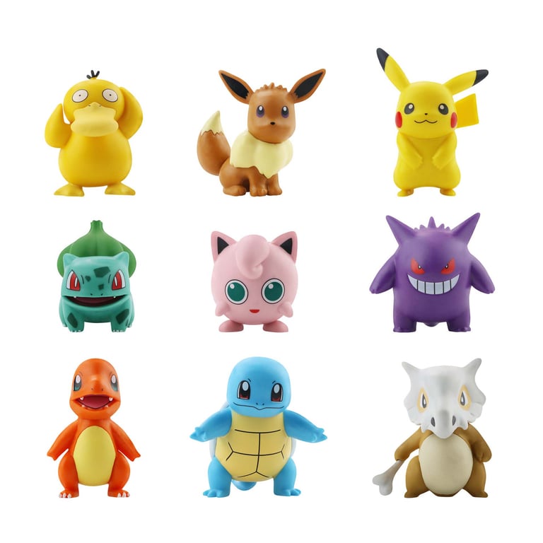 Kawaii Pokemon Anime Action Figures Set with Pikachu, Charmander, and More - Premium Quality Toys for Kids - Interactive Playtime and Collectible Set - Perfect Gift for Pokemon Fans and Collectors