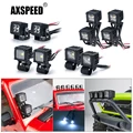 AXSPEED Luggage Rack Side LED Lights Spotlight for TRX4 TRX6 Axial SCX10 Wraith SCX24 1/10 RC Crawler Car Truck - Enhanced Visibility Durable Construction Easy Installation Adjustable Angle Universal Compatibility