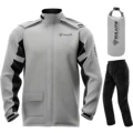 SULAITE Waterproof Breathable Reflective Rain Suit with Adjustable Fit and Multiple Pockets - High-Quality Motorcycle Rain Gear for Men and Women - Lightweight and Compact Motorcycle Rain Jacket and Pants Set