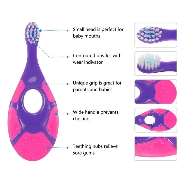 2PCS Kids Soft Bristle Toddler Toothbrush Set - BPA-Free Training Deciduous Teeth Brush with Colorful Design, Gentle on Gums and Teeth, Ergonomic Handle for Easy Grip - Ideal for Establishing Good Oral Hygiene Habits from Young Age