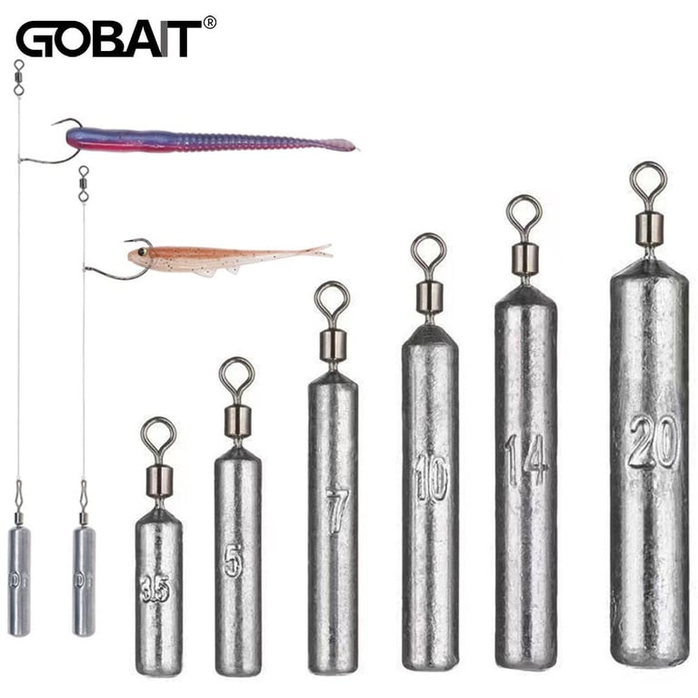 Durable Metal Fishing Weight Sinker Mold Kit - 15-Piece Set with Various Weights (3.5g, 5g, 7g, 10g, 14g, 20g) - Tube Bullet Plumb Pendant Design for Freshwater and Saltwater Fishing - Easy to Use for Anglers of All Levels - Compact and Portable Essential Tool for Custom Sinkers