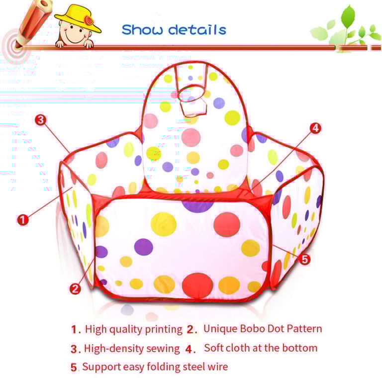 Ocean Theme Interactive Play Area with Basketball Basket - Safe and Durable Bobo Pool Toy for Children's Fun and Engaging Playtime - Easy to Set Up Indoor/Outdoor Ball Pit (0.9M) - Stimulates Creativity and Encourages Physical Activity for Motor Skill Development