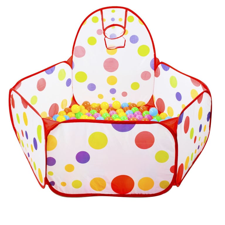 Ocean Theme Interactive Play Area with Basketball Basket - Safe and Durable Bobo Pool Toy for Children's Fun and Engaging Playtime - Easy to Set Up Indoor/Outdoor Ball Pit (0.9M) - Stimulates Creativity and Encourages Physical Activity for Motor Skill Development