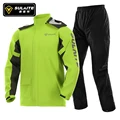 SULAITE Men's Motorcycle Raincoat - Waterproof & Durable Split Design with Adjustable Features, Reflective Strips for Safety - Stylish & Practical Riding Gear for Comfortable Journeys in Any Weather Conditions