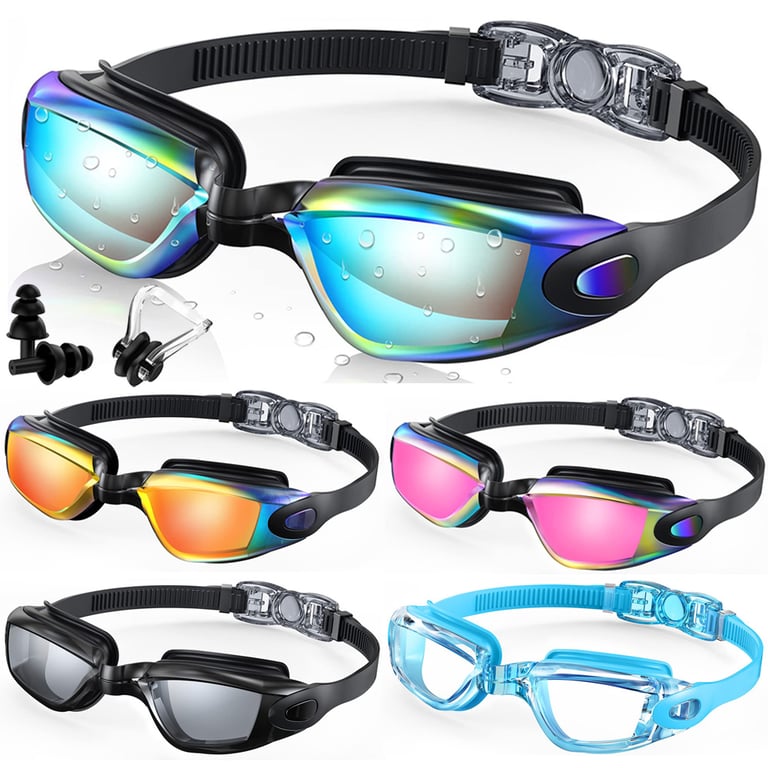 Professional Hydrodynamic Swim Goggles for Adults, Men, Women, and Youth - Waterproof, Anti-Fog, 100% UV Protection, No-Leak Design, Adjustable Straps - Ideal for Enhanced Performance, Clear Vision, and Eye Safety in Swimming - Comfortable and Secure Fit for Intense Activities