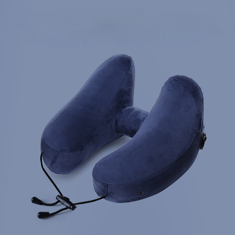 Inflatable H-Shaped Travel Neck Pillow with Hooded Nap Design for Privacy and Comfort - Portable and Durable Car Neck Pillow for Long Journeys by Plane, Train, or Car - Adjustable Firmness for Personalized Support - Multi-functional Use at Home, Office, or Camping