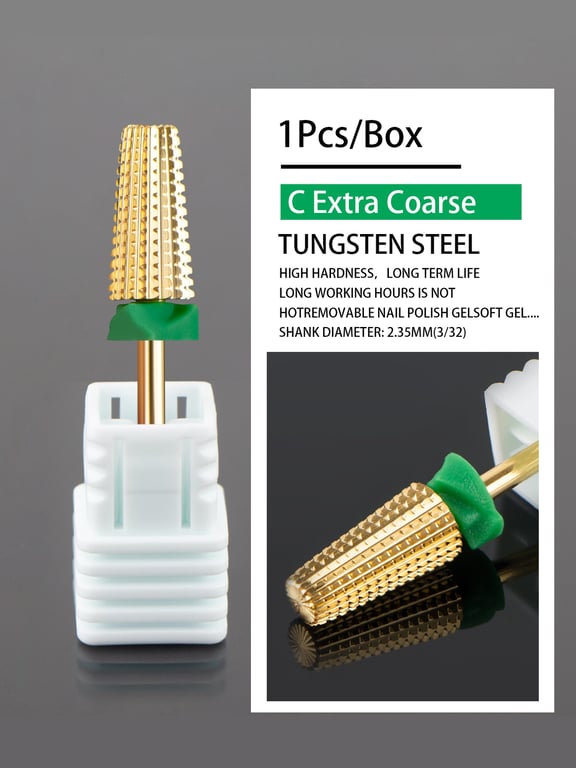 Premium Tungsten Steel Nail Drill Bits Set - 5-in-1 Versatile Design for Efficient Nail Care - Rust-Resistant and Durable - Compatible with Electric Nail Drills - Essential Accessory for Professionals and DIY Enthusiasts - Achieve Professional Results Easily