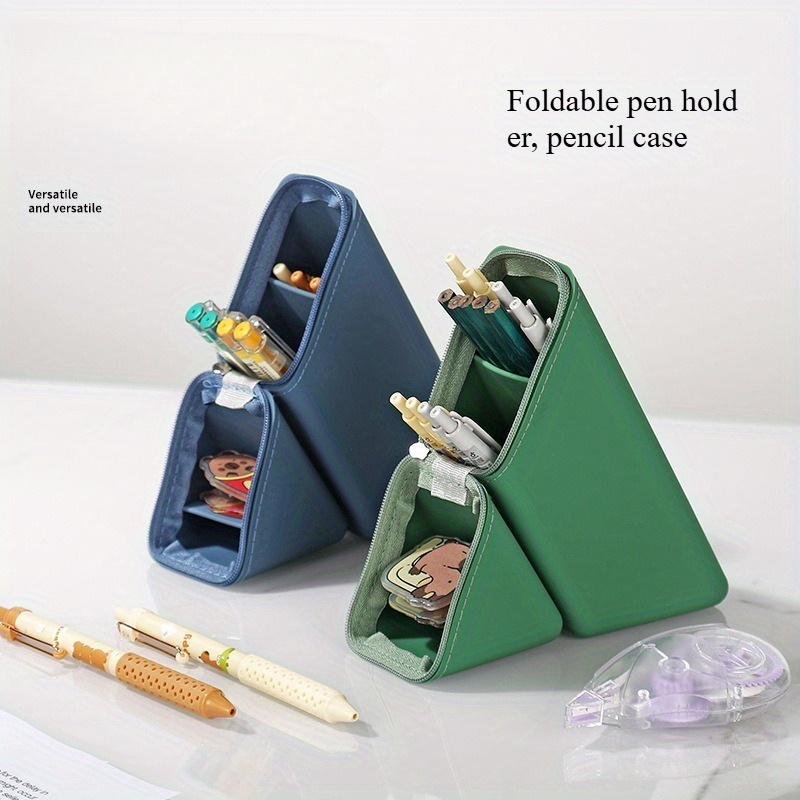 Foldable Silicone Pen Holder Organizer for Office and Study Space - Stylish, Durable, and Multi-Purpose Desk Organizer for Pens, Pencils, and More - Easy to Clean and Portable Stationery Cup - Perfect Gift for Students and Professionals