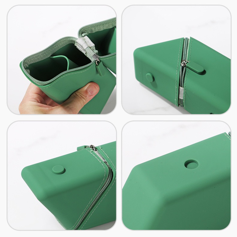 Foldable Silicone Pen Holder Organizer for Office and Study Space - Stylish, Durable, and Multi-Purpose Desk Organizer for Pens, Pencils, and More - Easy to Clean and Portable Stationery Cup - Perfect Gift for Students and Professionals
