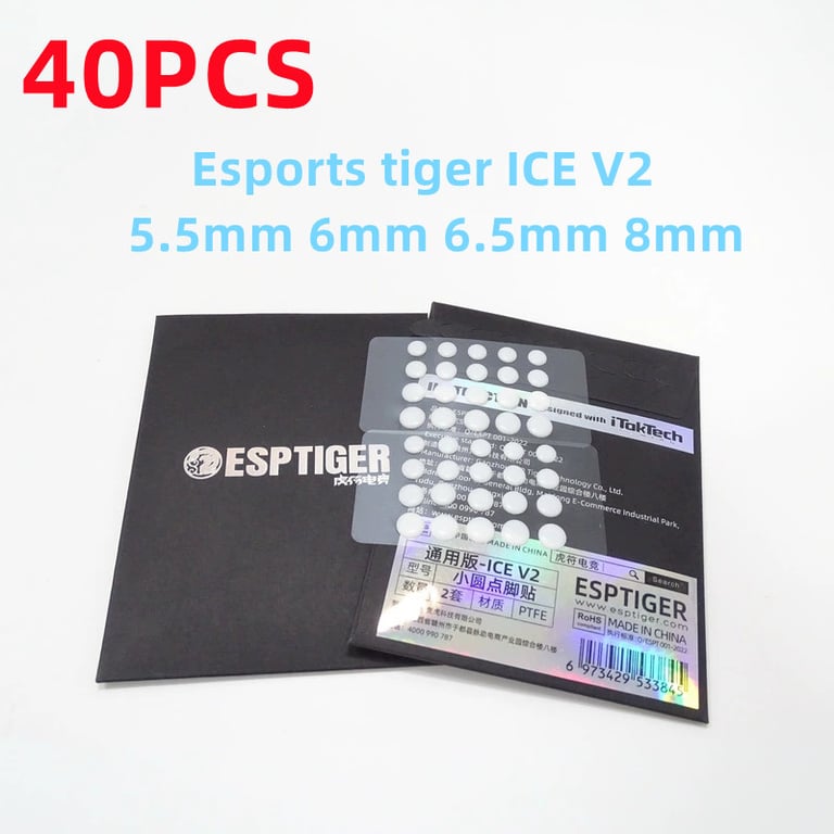 Premium 40PCS Esptiger Tiger ICE V2 Foot Sticker Pink DIY Small Dots Foot Pad Arc Edge - Durable & Easy to Apply Versatile Sizes for All Users - Comfortable Design for Free Movement - Stylish Pink Color for Fashionable Outfits