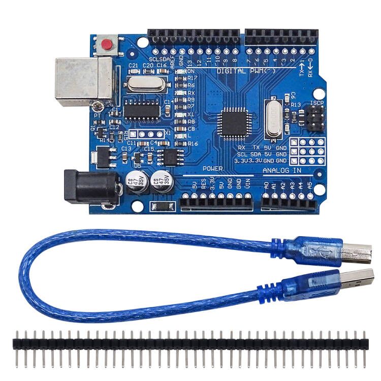 High-Quality UNO R3 Development Board with ATmega328P Microcontroller, Arduino IDE Compatibility, Pin Header, Cable, Versatile Usage for Robotics, Home Automation, IoT Projects - Durable, Cost-Effective Platform for Beginners and Experienced Makers