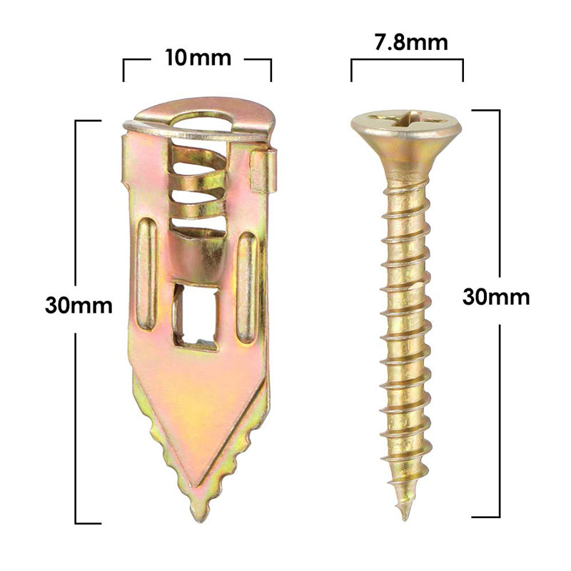 Premium Steel Self-Tapping Screws and Anchors Set for Drywall - 30/60/75/100 Pieces, Easy Installation, Secure Grip, Versatile Use for Gypsum, Plasterboard, Dowels - Durable and Long-Lasting - Ideal for DIY and Professional Projects - Conveniently Packaged